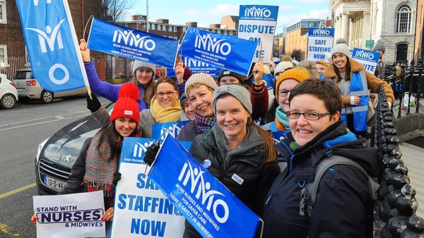 Healthcare unions to start protests over safe staffing