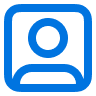 Blue profile picture logo